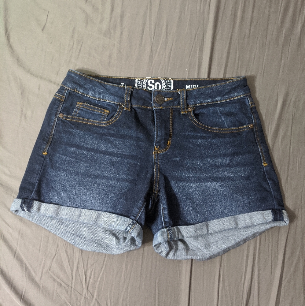 Midi Jean shorts